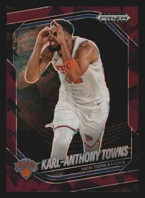 2024-25 Panini Prizm Black #107 Karl-Anthony Towns Purple Cracked Ice /149 - Basketball Card Single