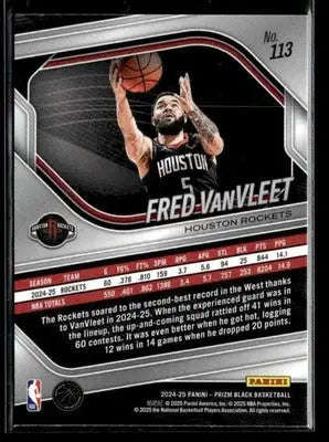 2024-25 Panini Prizm Black #113 Fred VanVleet - Basketball Card Single