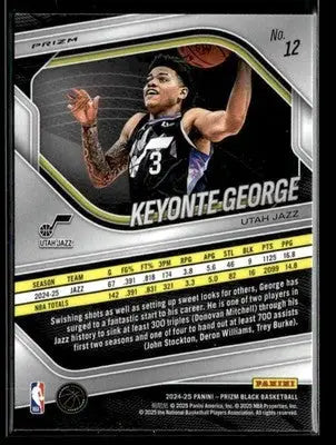 2024-25 Panini Prizm Black #12 Keyonte George Ruby Wave - Basketball Card Single
