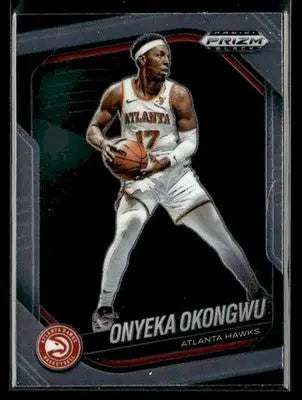 2024-25 Panini Prizm Black #140 Onyeka Okongwu Base Atlanta Hawks - Basketball Card Single