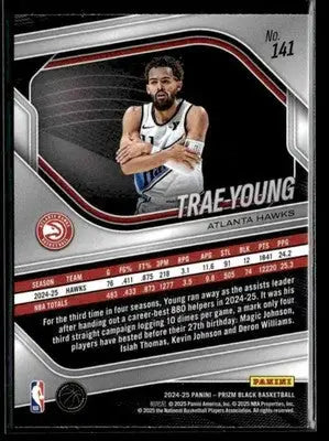 2024-25 Panini Prizm Black #141 Trae Young Base Atlanta Hawks - Basketball Card Single