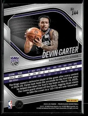 2024-25 Panini Prizm Black #144 Devin Carter - Basketball Card Single