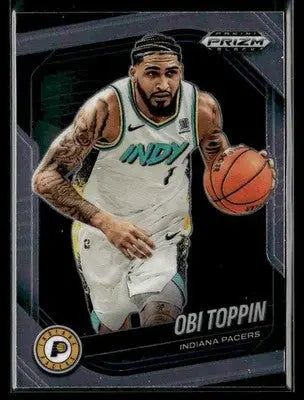 2024-25 Panini Prizm Black #184 Obi Toppin Base Indiana Pacers - Basketball Card Single