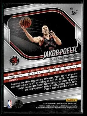 2024-25 Panini Prizm Black #185 Jakob Poeltl - Basketball Card Single