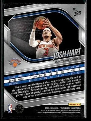 2024-25 Panini Prizm Black #198 Josh Hart - Basketball Card Single
