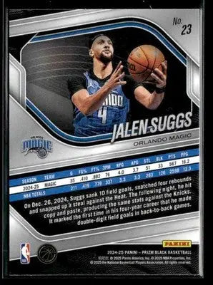 2024-25 Panini Prizm Black #23 Jalen Suggs - Basketball Card Single