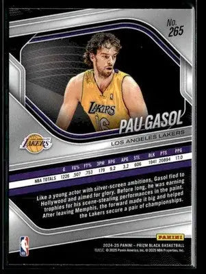 2024-25 Panini Prizm Black #265 Pau Gasol - Basketball Card Single