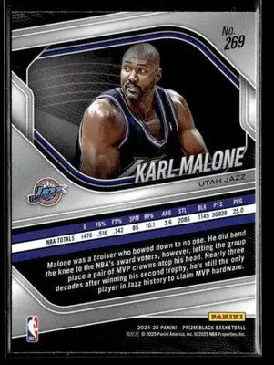 2024-25 Panini Prizm Black #269 Karl Malone Legends - Basketball Card Single