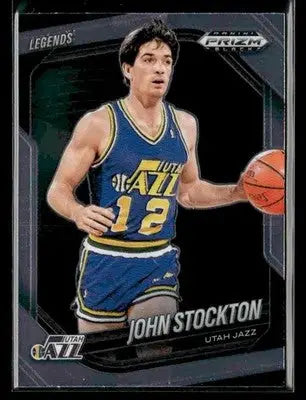 2024-25 Panini Prizm Black #283 John Stockton Legends Utah Jazz - Basketball Card Single