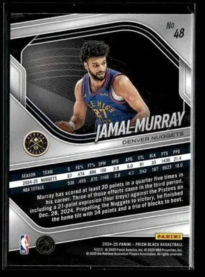 2024-25 Panini Prizm Black #48 Jamal Murray - Basketball Card Single