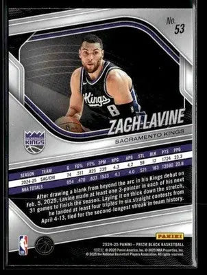 2024-25 Panini Prizm Black #53 Zach Lavine - Basketball Card Single