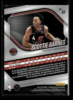 2024-25 Panini Prizm Black #65 Scottie Barnes - Basketball Card Single