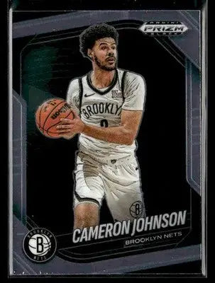 2024-25 Panini Prizm Black #66 Cameron Johnson Base Brooklyn Nets - Basketball Card Single