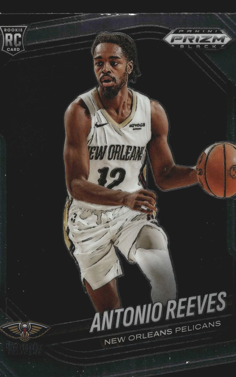 2024-25 Panini Prizm Black Antonio Reeves #214 RC Pelicans Rookie