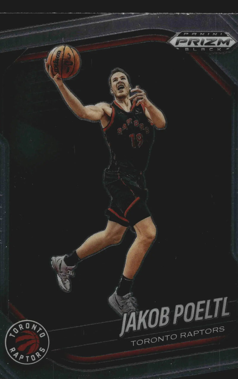 2024-25 Panini Prizm Black Jakob Poeltl #185 Toronto Raptors - Basketball Card Single