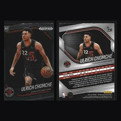 2024-25 Panini Prizm Black Ulrich Chomche #236 Raptors RC