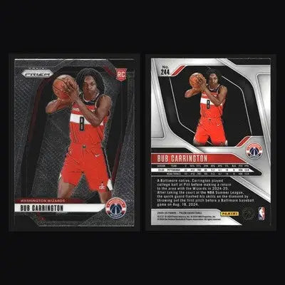 2024-25 Panini Prizm Bub Carrington #244 RC Wizards - Basketball Card Single