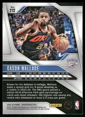 2024-25 Panini Prizm Cason Wallace #212 Basketball - Basketball Card Single