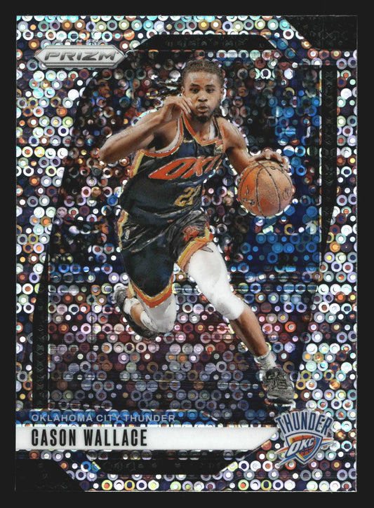 2024-25 Panini Prizm Cason Wallace #212 Fast Break Prizm Thunder - Basketball Card Single