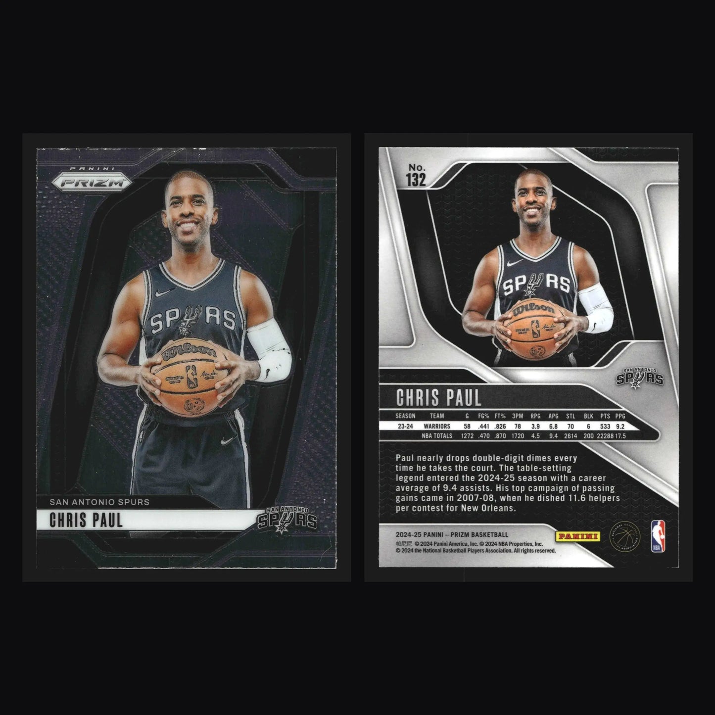 2024-25 Panini Prizm Chris Paul #132 San Antonio Spurs - Basketball Card Single