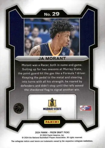 2024-25 Panini Prizm Draft Picks #29 Ja Morant NM-MT ID:77067 - Basketball Card Single