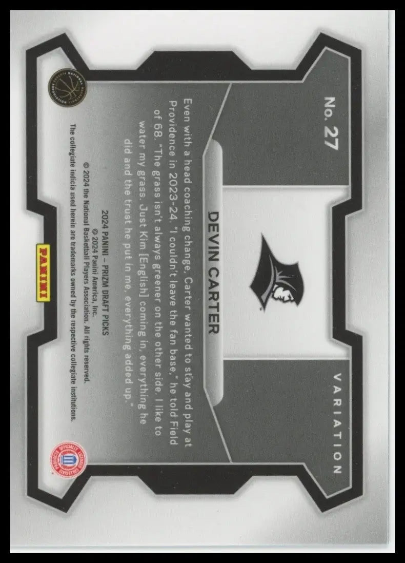 2024-25 Panini Prizm Draft Picks - Devin Carter #27 Variations (RC)