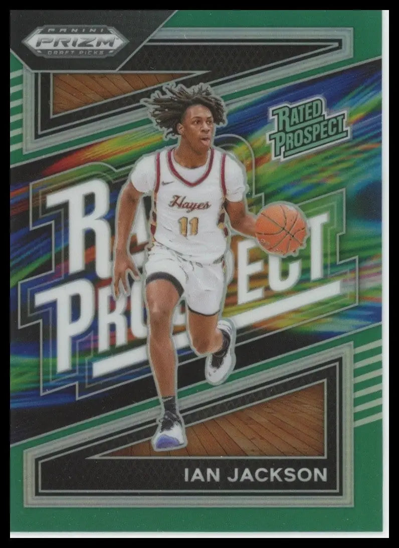 2024-25 Panini Prizm Draft Picks - Rated Prospect Ian Jackson #12 Green Prizm...