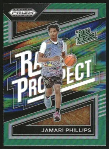 2024-25 Panini Prizm Draft Picks Rated Prospect Prizms Green #14 Jamari Phillip - Basketball Card Single