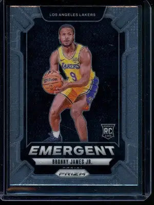 2024-25 Panini Prizm Emergent Bronny James Jr. #No. 8 RC Basketball - Basketball Card Single