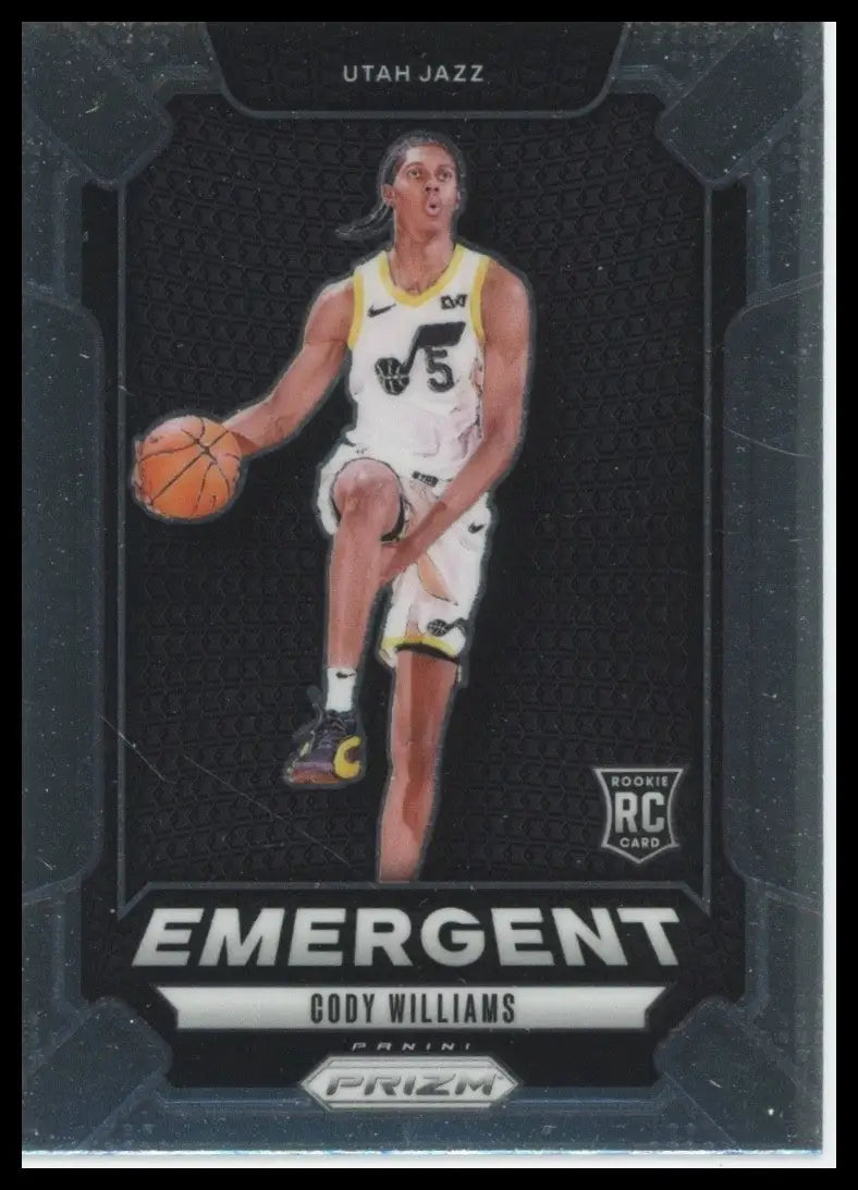 2024-25 Panini Prizm Emergent Cody Williams Rookie #12 Utah Jazz Basketball Card