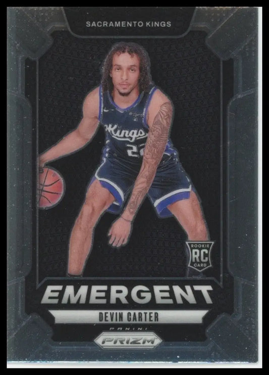 2024-25 Panini Prizm Emergent Devin Carter Rookie #9 Sacramento Kings Basketball - Basketball Card Single