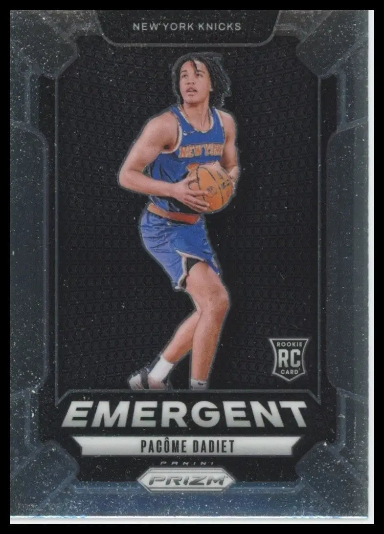 2024-25 Panini Prizm Emergent Pacome Dadiet Rookie #28 New York Knicks Card NBA - Basketball Card Single