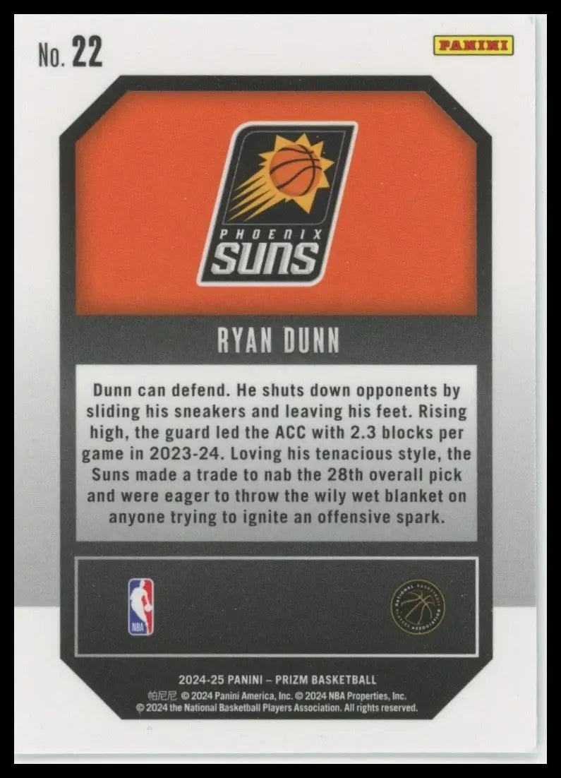 2024-25 Panini Prizm - Emergent Ryan Dunn #22 (RC)