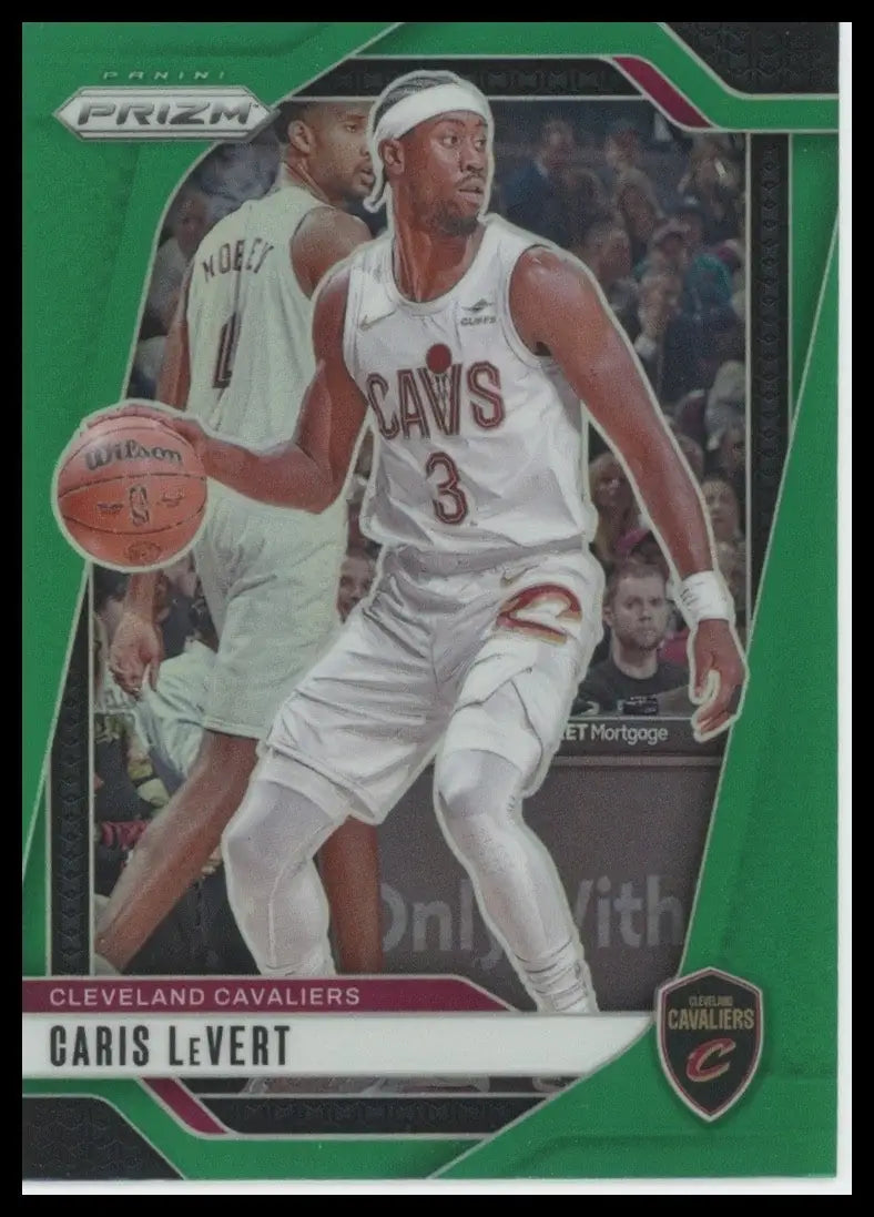 2024-25 Panini Prizm Green Caris LeVert #71 Cleveland Cavaliers Basketball Card