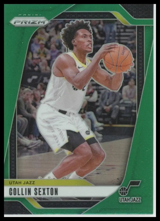 2024-25 Panini Prizm Green Collin Sexton #151 Utah Jazz Basketball Card NBA - Basketball Card Single