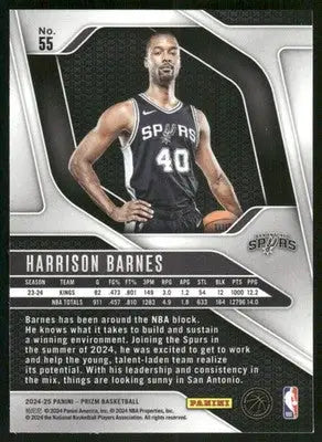 2024-25 Panini Prizm Harrison Barnes #55 Basketball - Basketball Card Single