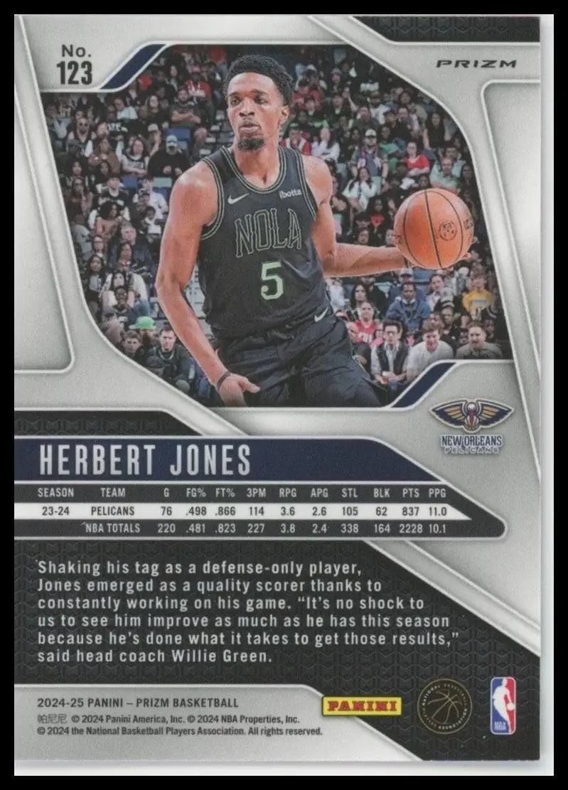 2024-25 Panini Prizm - Herbert Jones #123 Pink Ice Prizm