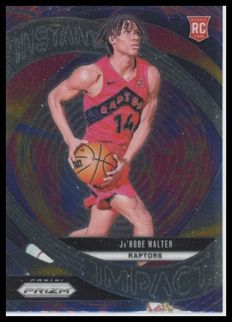 2024-25 Panini Prizm Instant Impact JaKobe Walter Rookie #18 Toronto Raptors NBA - Basketball Card Single