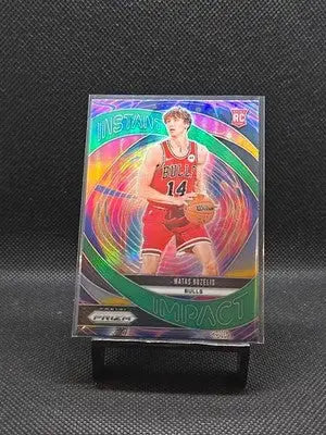 2024-25 Panini Prizm - Instant Impact Matas Buzelis #14 Green Prizm (RC)