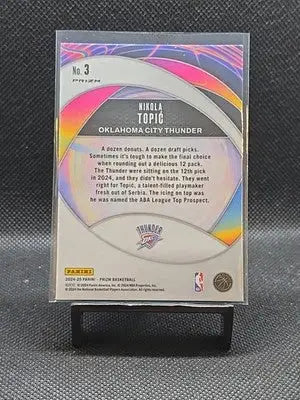 2024-25 Panini Prizm - Instant Impact Nikola Topic #3 Green Prizm (RC)
