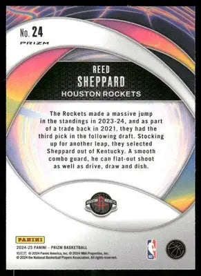 2024-25 Panini Prizm Instant Impact Reed Sheppard #24 RC Basketball - Basketball Card Single