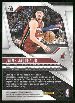 2024-25 Panini Prizm Jaime Jaquez Jr. #138 Basketball - Basketball Card Single