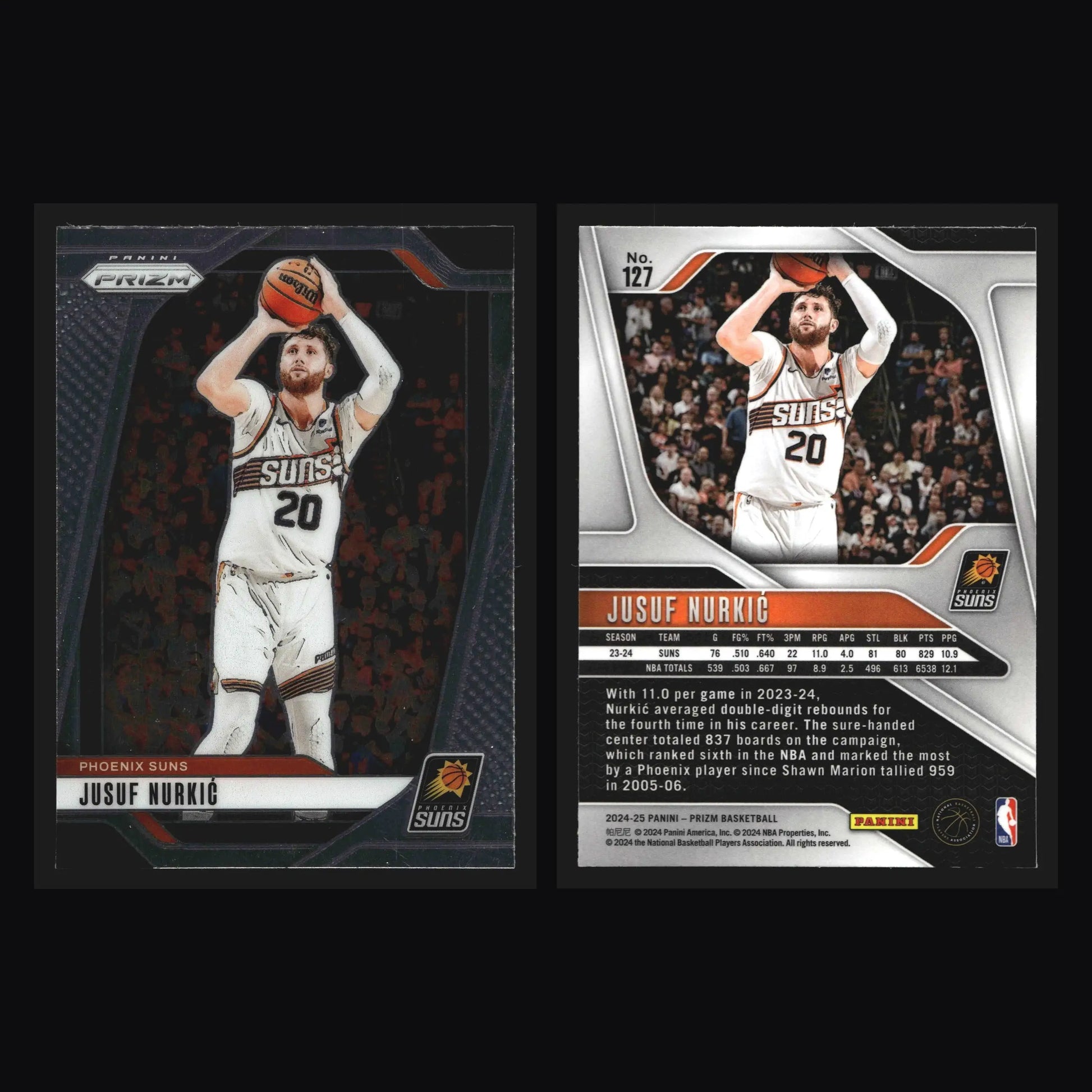 2024-25 Panini Prizm Jusuf Nurkic #127 Phoenix Suns - Basketball Card Single