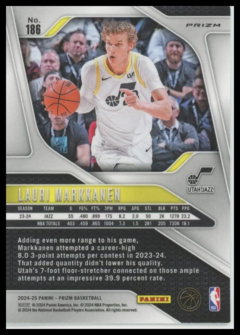 2024-25 Panini Prizm - Lauri Markkanen #186 Silver Prizm