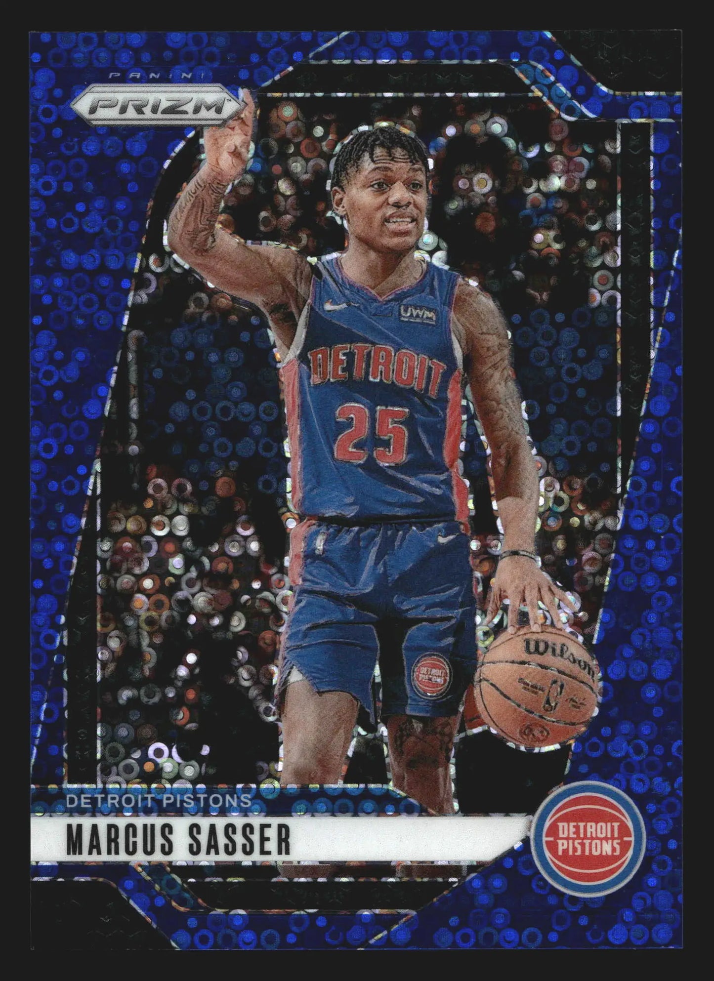 2024-25 Panini Prizm Marcus Sasser #21 Fast Break Blue /150 Pistons