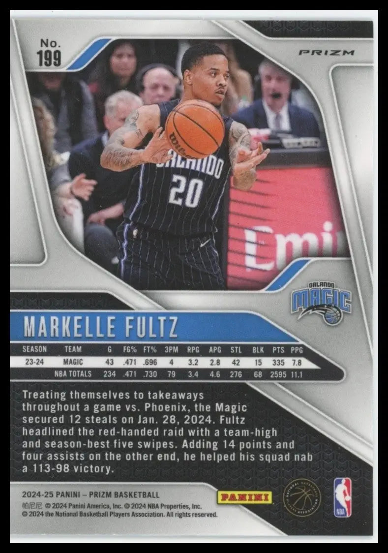 2024-25 Panini Prizm - Markelle Fultz #199 Silver Prizm