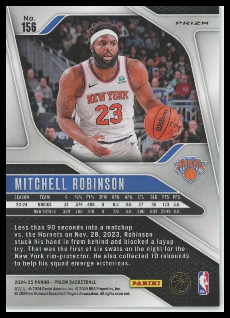 2024-25 Panini Prizm - Mitchell Robinson #156 Green Prizm