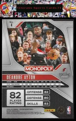 2024-25 Panini Prizm Monopoly #4 DeAndre Ayton