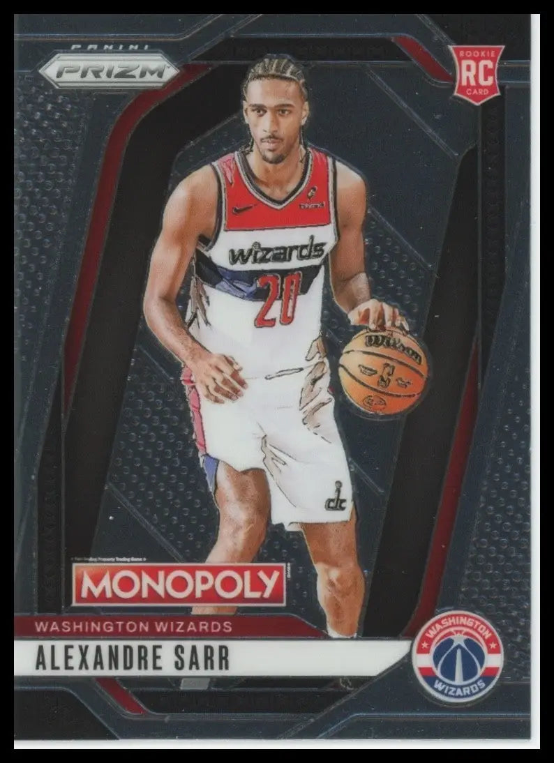 2024-25 Panini Prizm Monopoly Alexandre Sarr Rookie #86 Washington Wizards Card