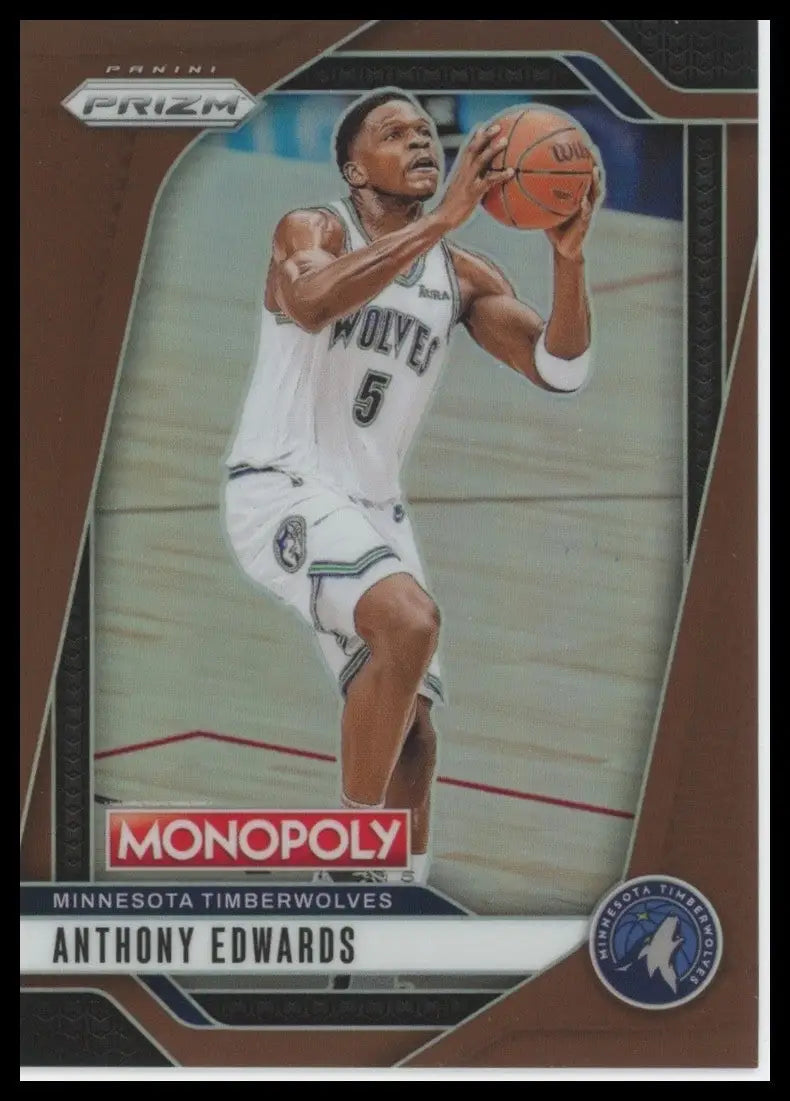 2024-25 Panini Prizm Monopoly Brown /299 Anthony Edwards #88 Timberwolves Card